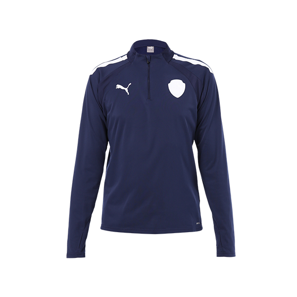 teamLIGA 1 4 Zip Top Peacoat-Puma White
